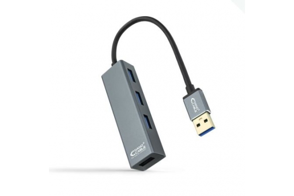 HUB USB 3.0 4 PUERTOS USB GRIS NANOCABLE 10.16.4402