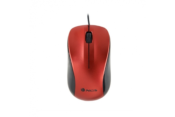 RATON OPTICO NGS WIRED CREW ROJO
