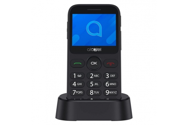 TELEFONO MOVIL ALCATEL 2020X GRIS  2.4PULGADAS 16MB ROM 4MB RAM MICRO SD HASTA 32GB 970MAH