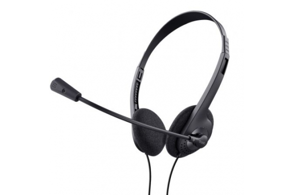 AURICULARES CON MC TRUST CHAT HEADSET 24659CON JACK 3.5 NEGROS