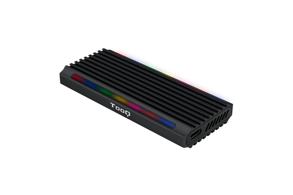 CAJA EXTERNA TOOQ 1,8 SSD M.2 TQE - 2222B SHINOBI USB TIPO C RGB NEGRO