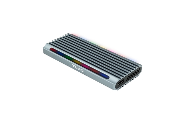 CAJA EXTERNA TOOQ 1,8 SSD M.2 TQE - 2221G SHINOBI USB TIPO C RGB GRIS