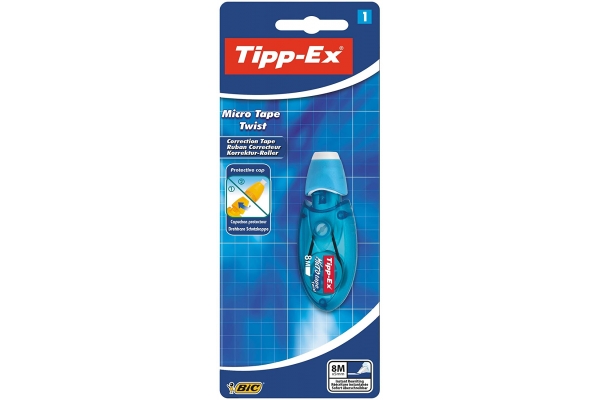 TIPP-EX MICRO TAPE TWIST CINTA CORRECTORA 5MM X 8M - CABEZAL ROTATIVO - ESCRITURA INSTANTANEA (BLISTER)