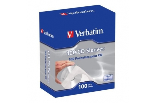 Fundas CD-R Verbatim Sleeves  Caja-100uds