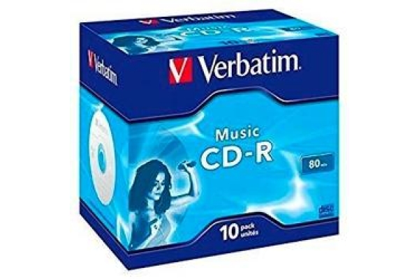 VERBATIM CD-R, 80MIN, 16X, 10 PACK JEWEL CASE