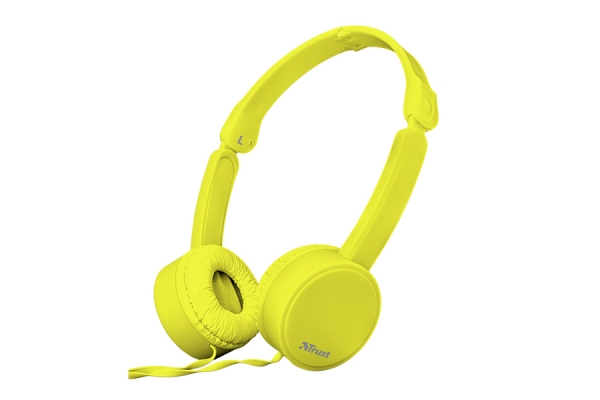 AURICULARES NANO FOLDABLE YELLOW TRUST 23106