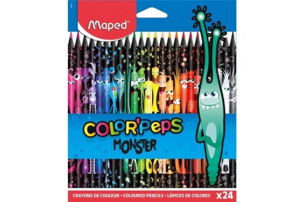 LAPICES MAPED COLOR PEPS MONSTER 862612 12 UDS COLORES INTENSOS(PRECIO PACK)