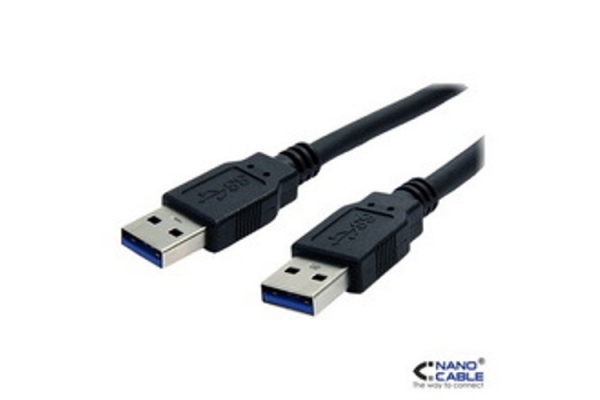 CABLE USB 3.0 1M AM-AM NANOCABLE 10.01.1001-BK