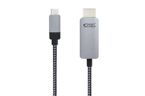 CABLE CONVERSOR USB-C A HDMI USB-C M HDMI M 1.8M NEGRO NANOCABLE 10.15.5102