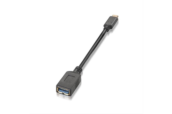 CABLE USB 3.1 GEN1 5GBPS 3A TIPO C USB-C M-A H 0.15M NEGRO (OTG) NANOCABLE 10.01.4201