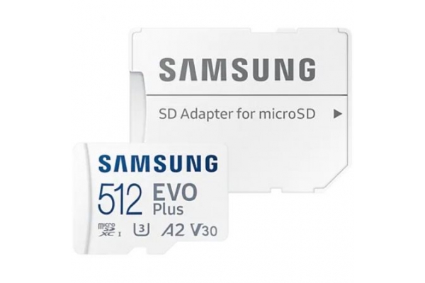 TARJETA MICRO SD SAMSUNG EVO PLUS 2021 512GB XC CON ADAPTADOR  CLASE 10  130MBS