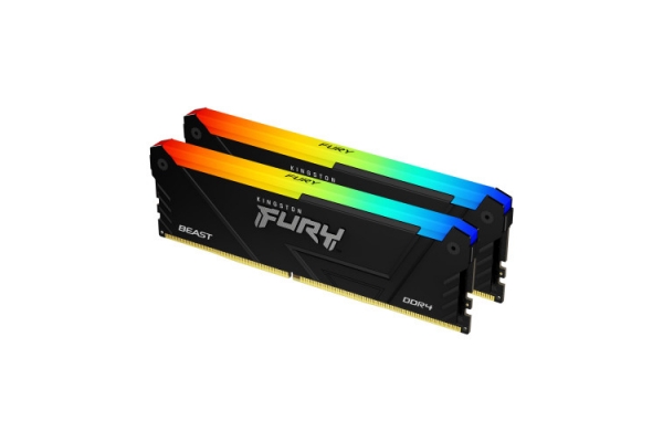 MEMORIA RAM 32G (16GB X 2 MODULOS) KINGSTON TECHNOLOGY FURY BEAST RGB DDR4 3200 MHZ
