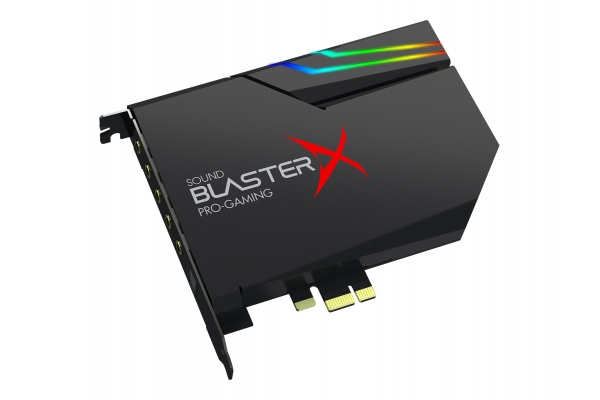 TAREJETA DE SONIDO CREATIVE SOUND BLASTERX AE-5 PLUS NEGRA RGB AURORA PCIE