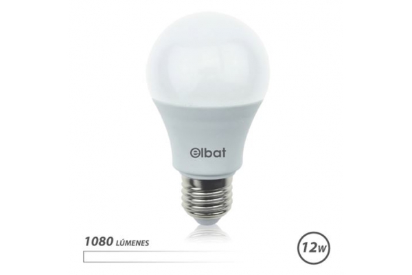 ELBAT BOMBILLA LED A60 - 12W - 1080LM - E27 - LUZ BLANCA