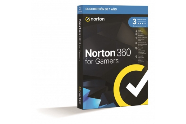 NORTON 360 FOR GAMERS 50GB ES 1 USER 3 DEVICE 12MO BOX