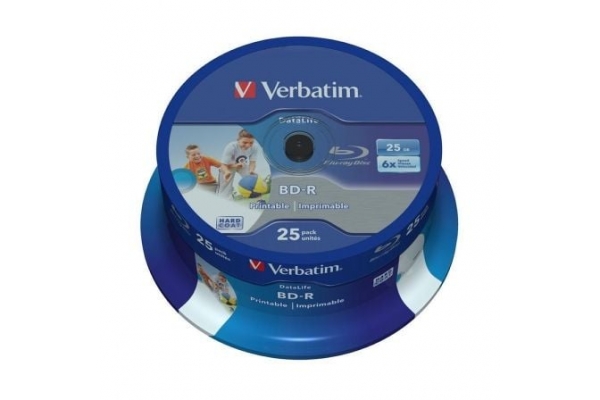 BLUE-RAY BD-R VERBATIM 43811 IMPRIMIBLE 6X  TARRINA-25UDS