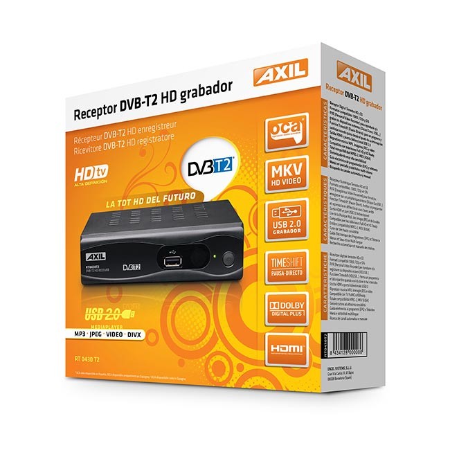 RECEPTOR DE TV DIGITAL TDT HD GRABADOR FUNCION PVR FONESTAR RDT-890 BD8530
